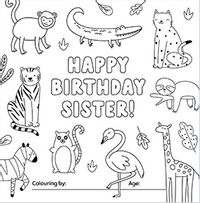 Tap to view Happy Birthday Sister Colour in Card