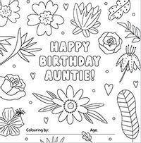 Tap to view Auntie Flowers Birthday Card