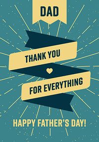 Tap to view Thank You for Everything Dad Father's Day Card