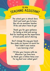 Tap to view My Teaching Assistant Thank You Card