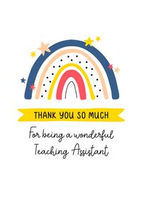 Tap to view Rainbow Teaching Assistant Thank You Card