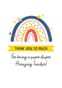 Tap to view Rainbow Teacher Thank You Card