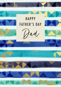 Tap to view Happy Father's Day Dad Stripy Father's Day Card