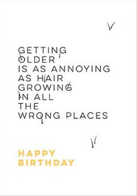 Tap to view Hair Growing in Wrong Places Birthday Card