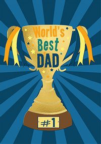 Tap to view World's Best Dad Trophy Father's Day Card
