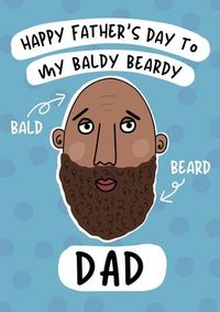 Tap to view Baldy Beardy Dad Father's Day Card