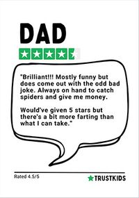 Tap to view Dad REVIEW Birthday Card