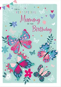 Tap to view Mummy Butterflies Cute Birthday Card