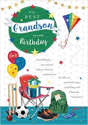 Sporty Grandson Birthday Card | Funky Pigeon