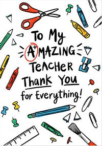 Tap to view Amazing Teacher Than You Card