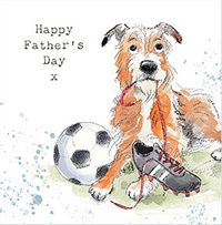 Tap to view Dog and Football Father's Day Card