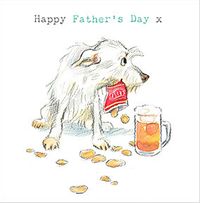 Tap to view Dog and Crisps Father's Day Card