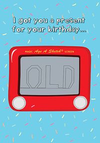 Tap to view Age-A-Sketch Birthday Card