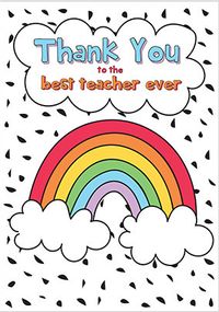 Tap to view Best Teacher Rainbow Thank You Card