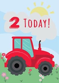 Tap to view Red Tractor 2nd Birthday Card