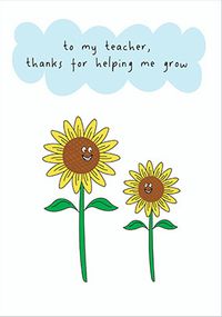 Tap to view Helping Me Grow Thank You Teacher Card