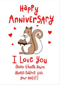 Tap to view I Love Your Nuts Anniversary Card
