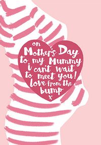 Tap to view Bump Can't Wait Mothers Day Card