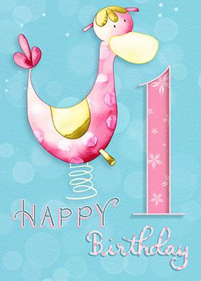 Duck 1ST Birthday Card | Funky Pigeon