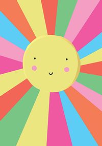 Tap to view Colourful Sun Beams New Baby Card