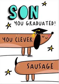 Tap to view Sausage Dog Son Graduation Card