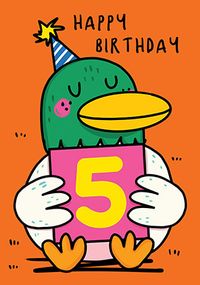 Tap to view Party Duck 5th Birthday Card