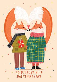Tap to view Foxy Wife Cute Birthday Card