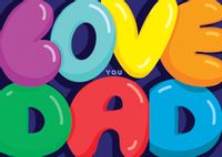 Tap to view Love You  Dad Cute Father's Day Card