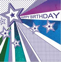 Tap to view Stars Happy Birthday Card