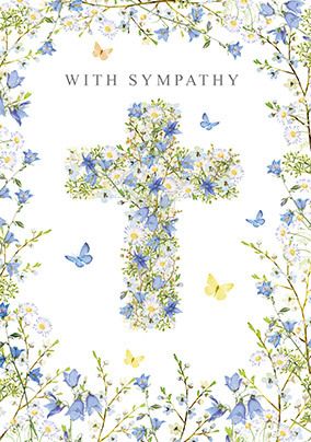 With Sympathy Cross Card 