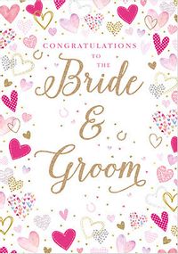 Tap to view Wedding Hearts Bride and Groom Card