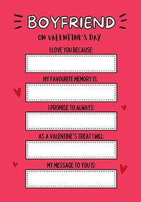 Tap to view Boyfriend Review Valentine Card