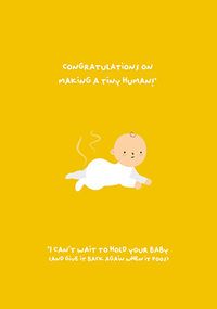 Tap to view Congratulations on Making a Tiny Human New Baby Card