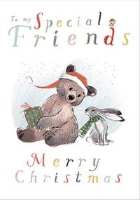 Tap to view Special Friends Cute Illustrated Christmas Card