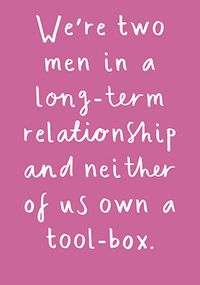 Tap to view Two Men in a Long Term Relationship Card