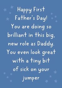 Tap to view 1st Father's Day New Role as Daddy Card