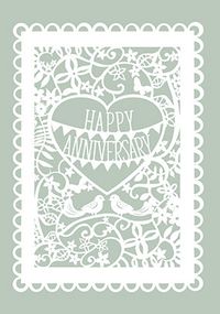 Tap to view Green  Happy Anniversary Card