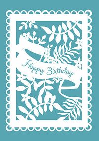 Tap to view Happy Birthday Lace Floral Border Card
