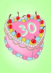 Tap to view 30th Birthday Cake Card