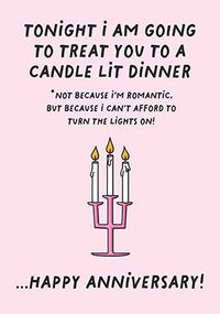 Tap to view Candle Lit Dinner Anniversary Card