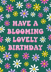 Tap to view Blooming Lovely Flowers Birthday Card