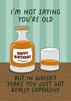 Expensive Whisky Birthday Card | Funky Pigeon