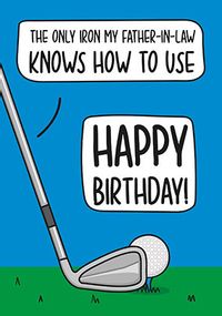 Tap to view Father In Law Golf Birthday Card