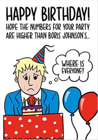 Tap to view Numbers for Your Party Birthday Card