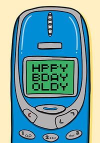 Tap to view Hppy Bday Oldy Retro Birthday Card