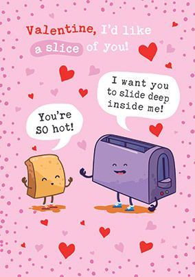 A Slice of You Secret Message Valentine's Card | Funky Pigeon