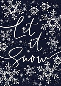 Tap to view Let it Snow Snowflakes Christmas Card