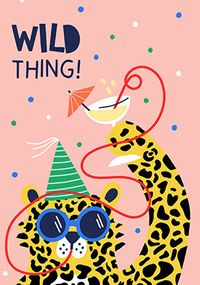 Tap to view Party Leopard Wild Thing Birthday Card
