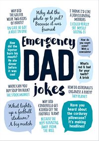 Tap to view Emergency Dad Jokes Father's Day Card