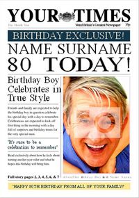 Tap to view Spoof Newspaper - Your Times His 80th